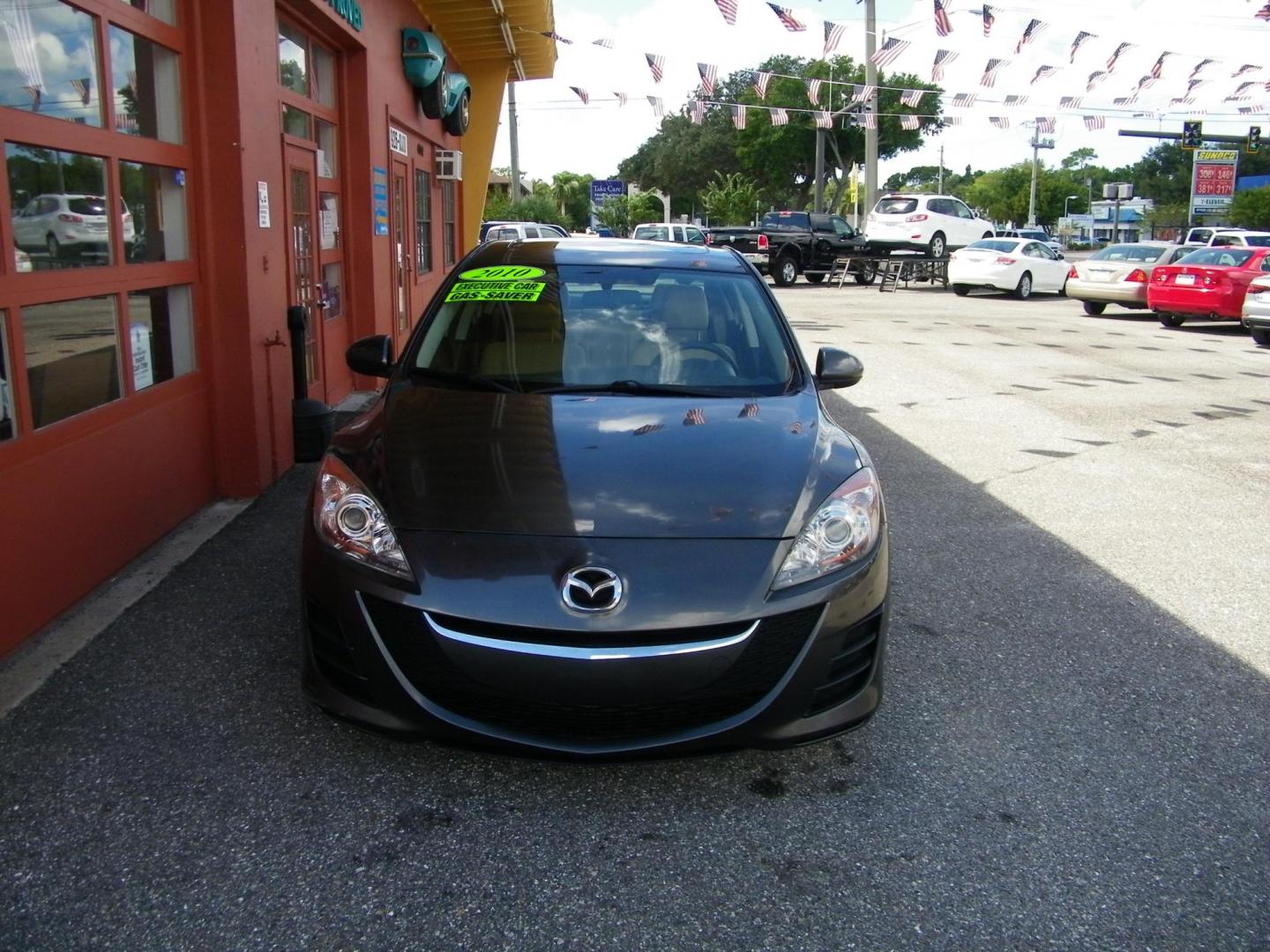 2010 Gray /beige Mazda MAZDA3 Unknown (JM1BL1SF3A1) with an 2.0L L4 DOHC 16V engine, Manual transmission, located at 4000 Bee Ridge Road, Sarasota, FL, 34233, (941) 926-0300, 27.298664, -82.489151 - Photo#1