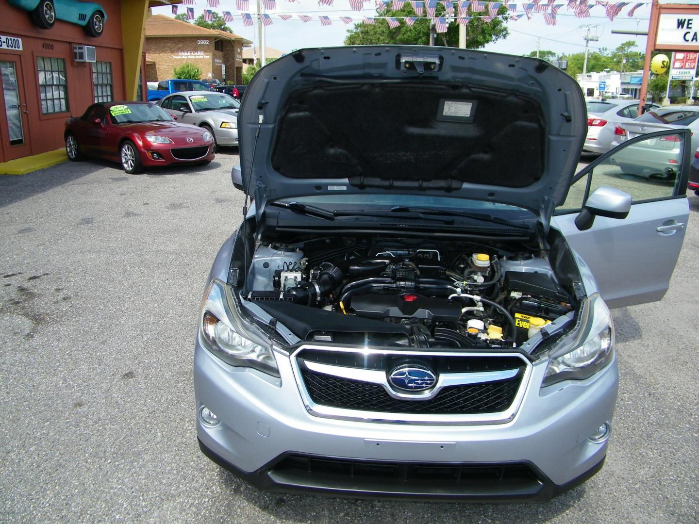 2013 Silver /Black Subaru XV Crosstrek 2.0 Premium (JF2GPAVC6D2) with an 2.0L L4 DOHC 16V engine, Continuously Variable Transmission transmission, located at 4000 Bee Ridge Road, Sarasota, FL, 34233, (941) 926-0300, 27.298664, -82.489151 - Photo#9