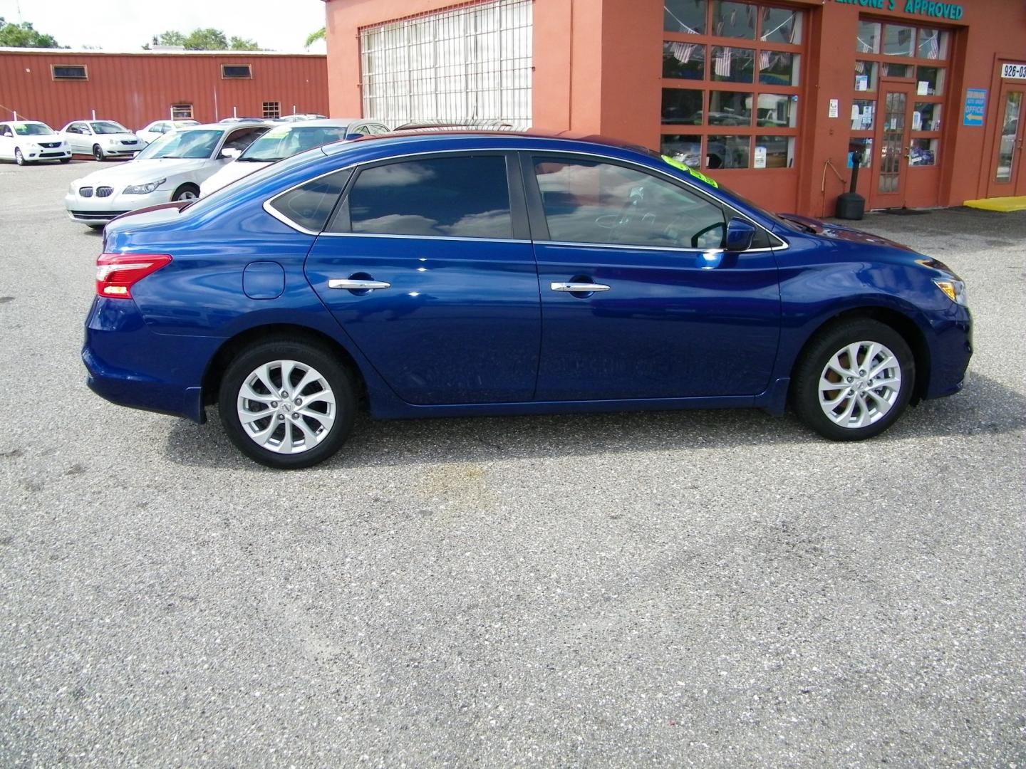 2019 Blue /BLACK Nissan Sentra S CVT (3N1AB7AP8KY) with an 1.8L L4 SFI DOHC 16V engine, CVT transmission, located at 4000 Bee Ridge Road, Sarasota, FL, 34233, (941) 926-0300, 27.298664, -82.489151 - Photo#5