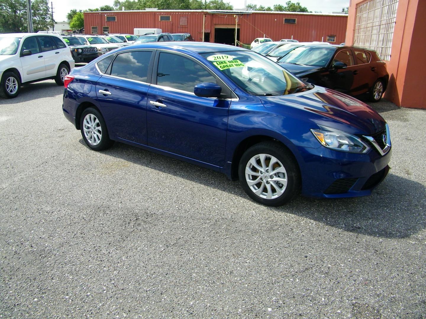 2019 Blue /BLACK Nissan Sentra S CVT (3N1AB7AP8KY) with an 1.8L L4 SFI DOHC 16V engine, CVT transmission, located at 4000 Bee Ridge Road, Sarasota, FL, 34233, (941) 926-0300, 27.298664, -82.489151 - Photo#6