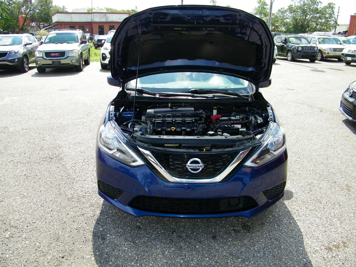 2019 Blue /BLACK Nissan Sentra S CVT (3N1AB7AP8KY) with an 1.8L L4 SFI DOHC 16V engine, CVT transmission, located at 4000 Bee Ridge Road, Sarasota, FL, 34233, (941) 926-0300, 27.298664, -82.489151 - Photo#7