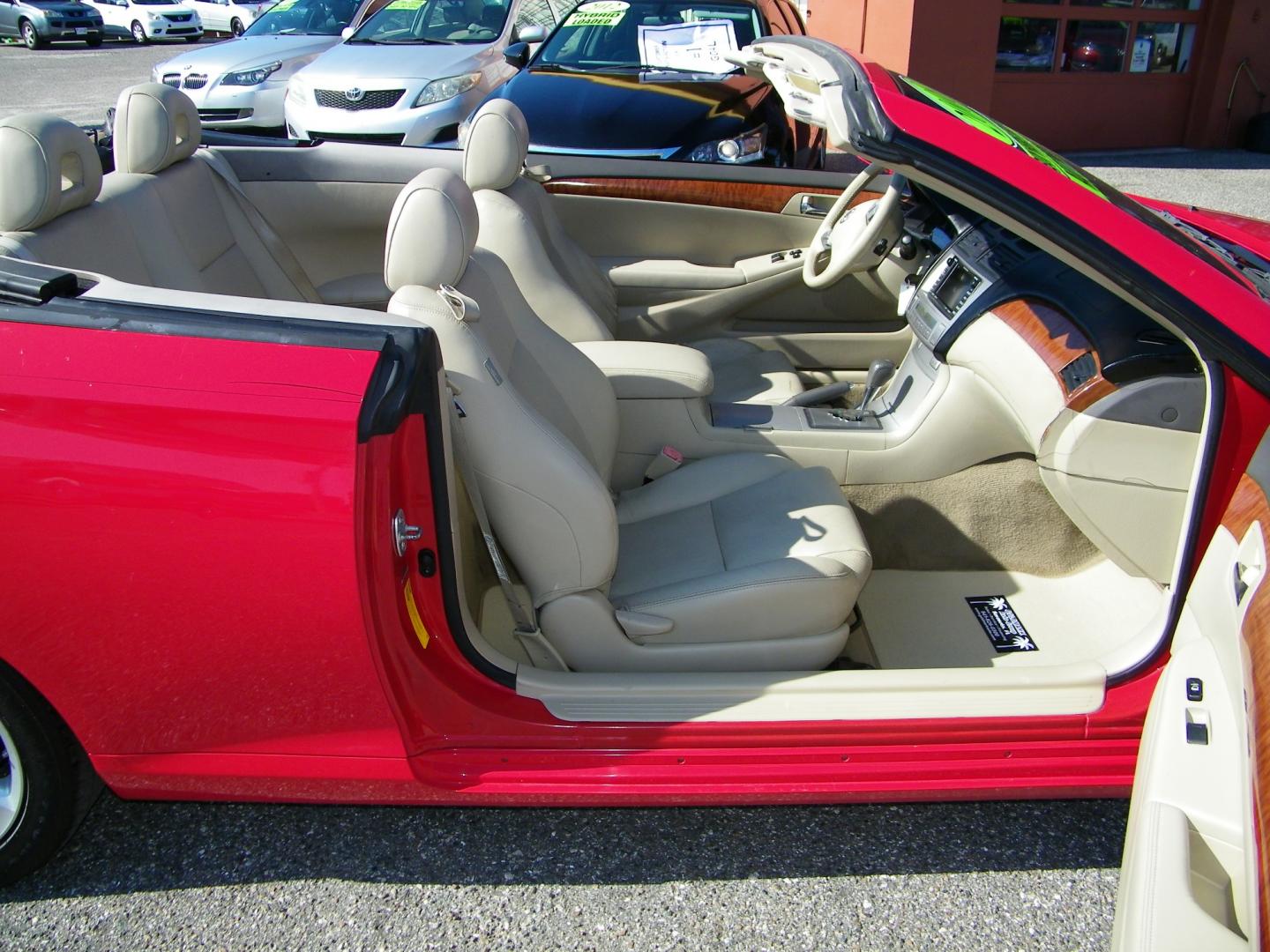 2008 Red /BLACK Toyota Camry Solara SE Convertible (4T1FA38P98U) with an 3.3L V6 DOHC 24V engine, 5-Speed Automatic Overdrive transmission, located at 4000 Bee Ridge Road, Sarasota, FL, 34233, (941) 926-0300, 27.298664, -82.489151 - Photo#13