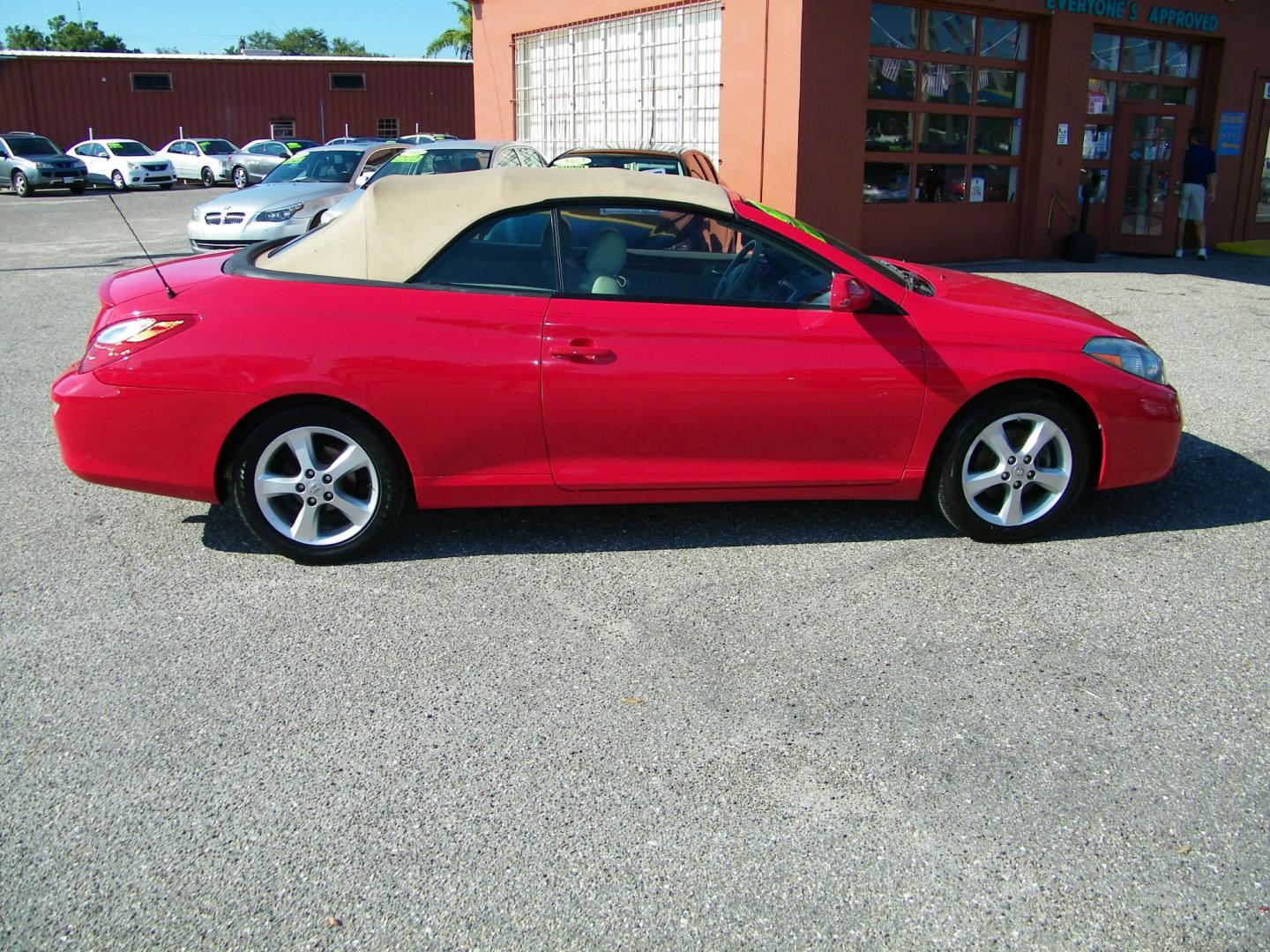 2008 Red /BLACK Toyota Camry Solara SE Convertible (4T1FA38P98U) with an 3.3L V6 DOHC 24V engine, 5-Speed Automatic Overdrive transmission, located at 4000 Bee Ridge Road, Sarasota, FL, 34233, (941) 926-0300, 27.298664, -82.489151 - Photo#6