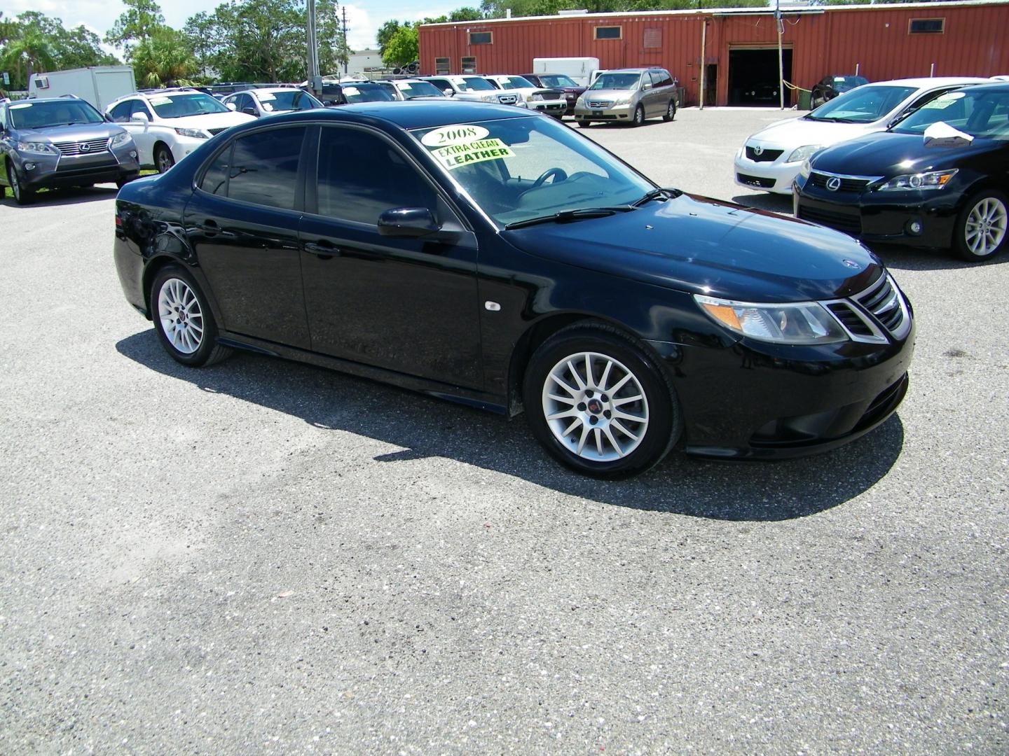 2008 Black /Black Saab 9-3 2.0T (YS3FB49Y881) with an 2.0L L4 DOHC 16V TURBO engine, 5-Speed Automatic Overdrive transmission, located at 4000 Bee Ridge Road, Sarasota, FL, 34233, (941) 926-0300, 27.298664, -82.489151 - Photo#7