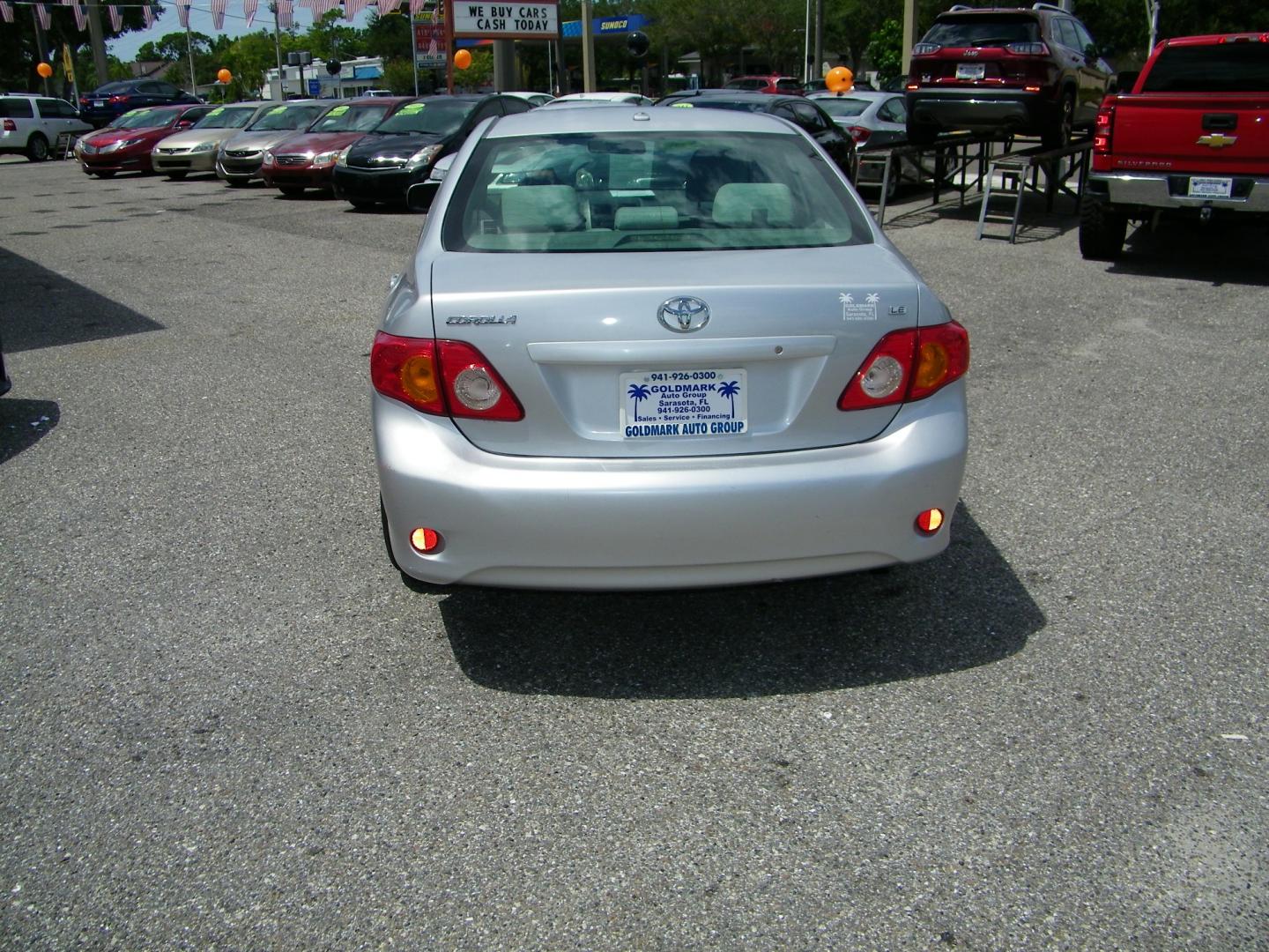 2009 Silver /Black Toyota Corolla XRS 5-Speed AT (JTDBL40E899) with an 1.8L L4 DOHC 16V engine, 5-Speed Automatic Overdrive transmission, located at 4000 Bee Ridge Road, Sarasota, FL, 34233, (941) 926-0300, 27.298664, -82.489151 - Photo#4