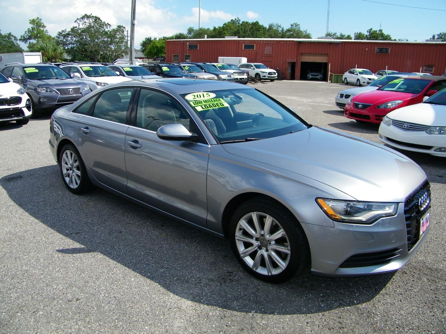 2015 Grey Audi A6 2.0T Premium Plus (WAUGFAFC2FN) with an 2.0L L4 DOHC 16V engine, CVT transmission, located at 4000 Bee Ridge Road, Sarasota, FL, 34233, (941) 926-0300, 27.298664, -82.489151 - Photo#8