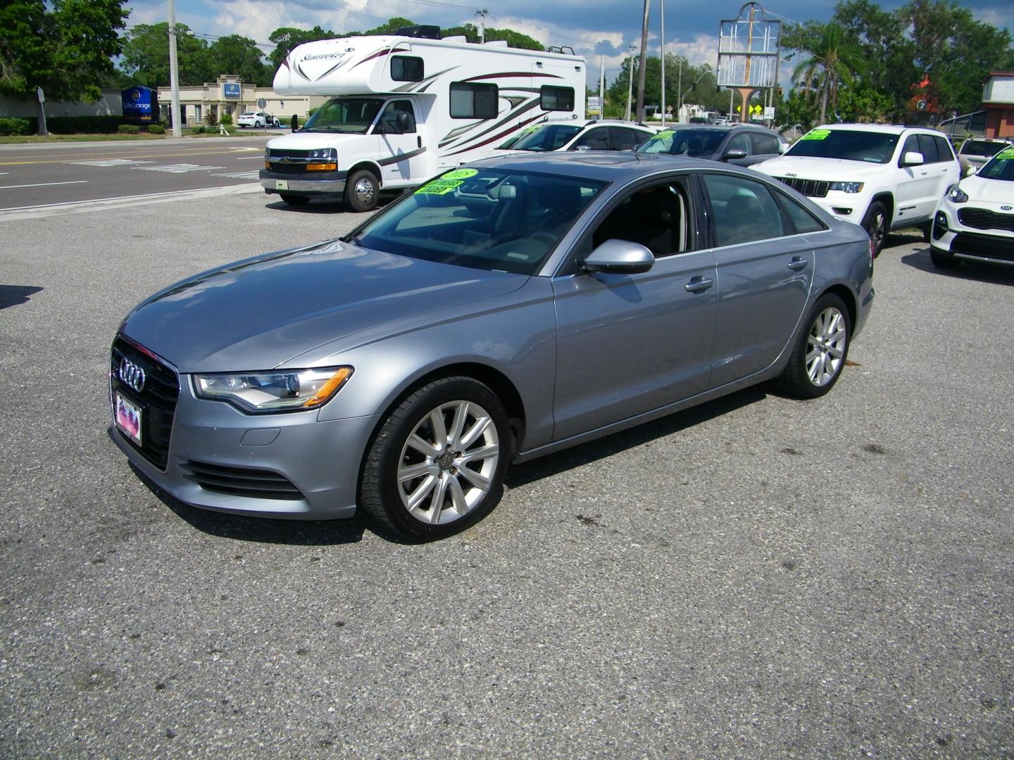 2015 Grey Audi A6 2.0T Premium Plus (WAUGFAFC2FN) with an 2.0L L4 DOHC 16V engine, CVT transmission, located at 4000 Bee Ridge Road, Sarasota, FL, 34233, (941) 926-0300, 27.298664, -82.489151 - Photo#0