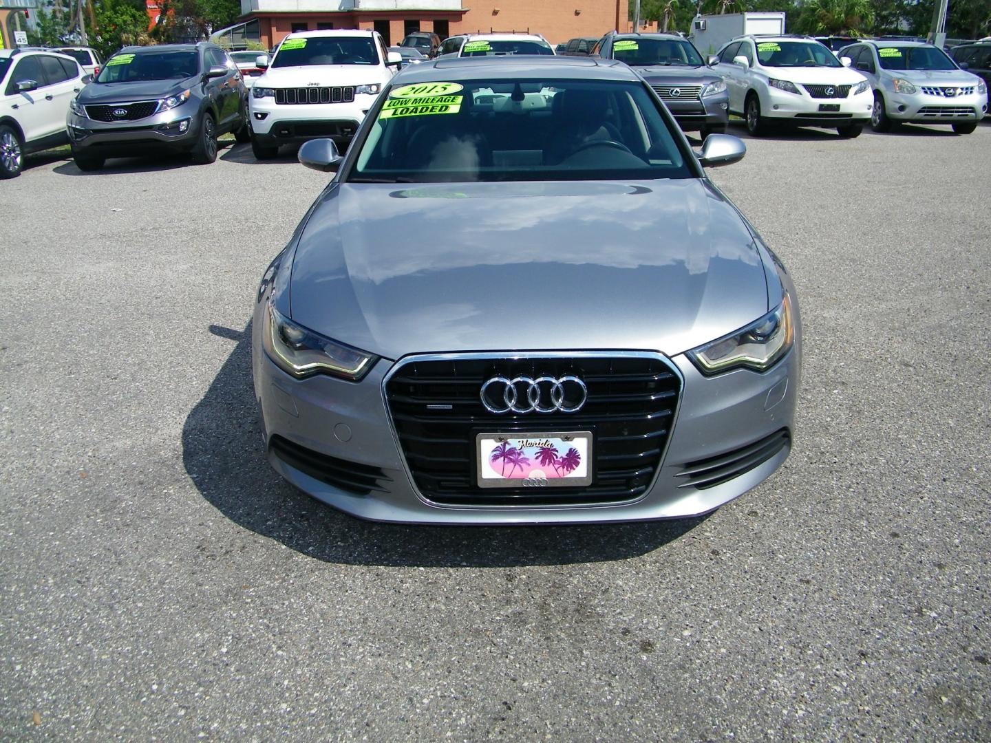 2015 Grey Audi A6 2.0T Premium Plus (WAUGFAFC2FN) with an 2.0L L4 DOHC 16V engine, CVT transmission, located at 4000 Bee Ridge Road, Sarasota, FL, 34233, (941) 926-0300, 27.298664, -82.489151 - Photo#1