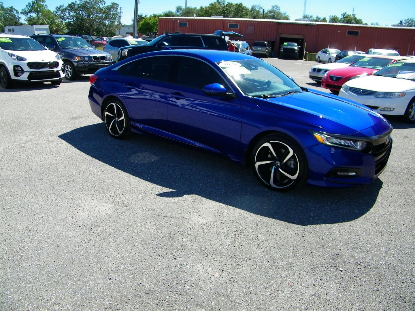 2020 Blue /Black Honda Accord Sport CVT (1HGCV1F39LA) with an 1.5L L4 DOHC 16V TURBO engine, CVT transmission, located at 4000 Bee Ridge Road, Sarasota, FL, 34233, (941) 926-0300, 27.298664, -82.489151 - Photo#7