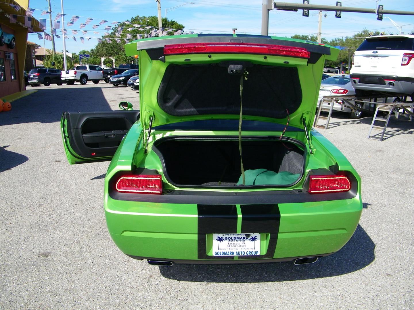 2011 Green /Black Dodge Challenger SRT8 (2B3CJ7DJ9BH) with an 6.4L V8 OHV 16V engine, 5-Speed Automatic transmission, located at 4000 Bee Ridge Road, Sarasota, FL, 34233, (941) 926-0300, 27.298664, -82.489151 - Photo#13