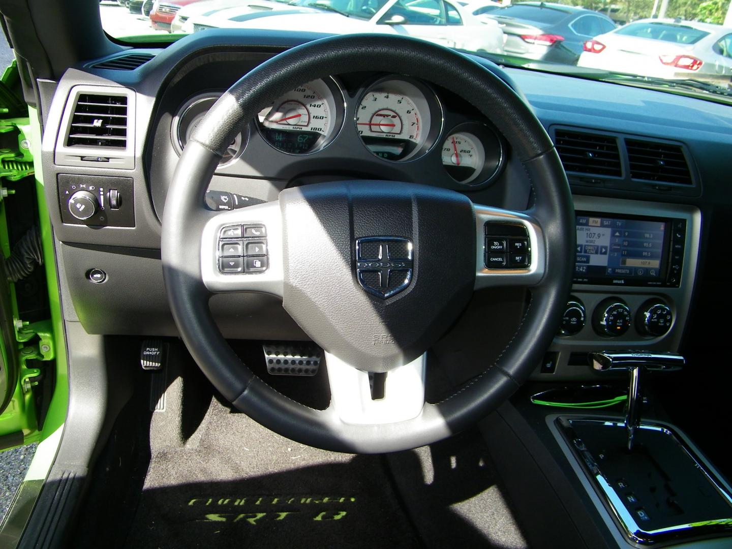 2011 Green /Black Dodge Challenger SRT8 (2B3CJ7DJ9BH) with an 6.4L V8 OHV 16V engine, 5-Speed Automatic transmission, located at 4000 Bee Ridge Road, Sarasota, FL, 34233, (941) 926-0300, 27.298664, -82.489151 - Photo#22