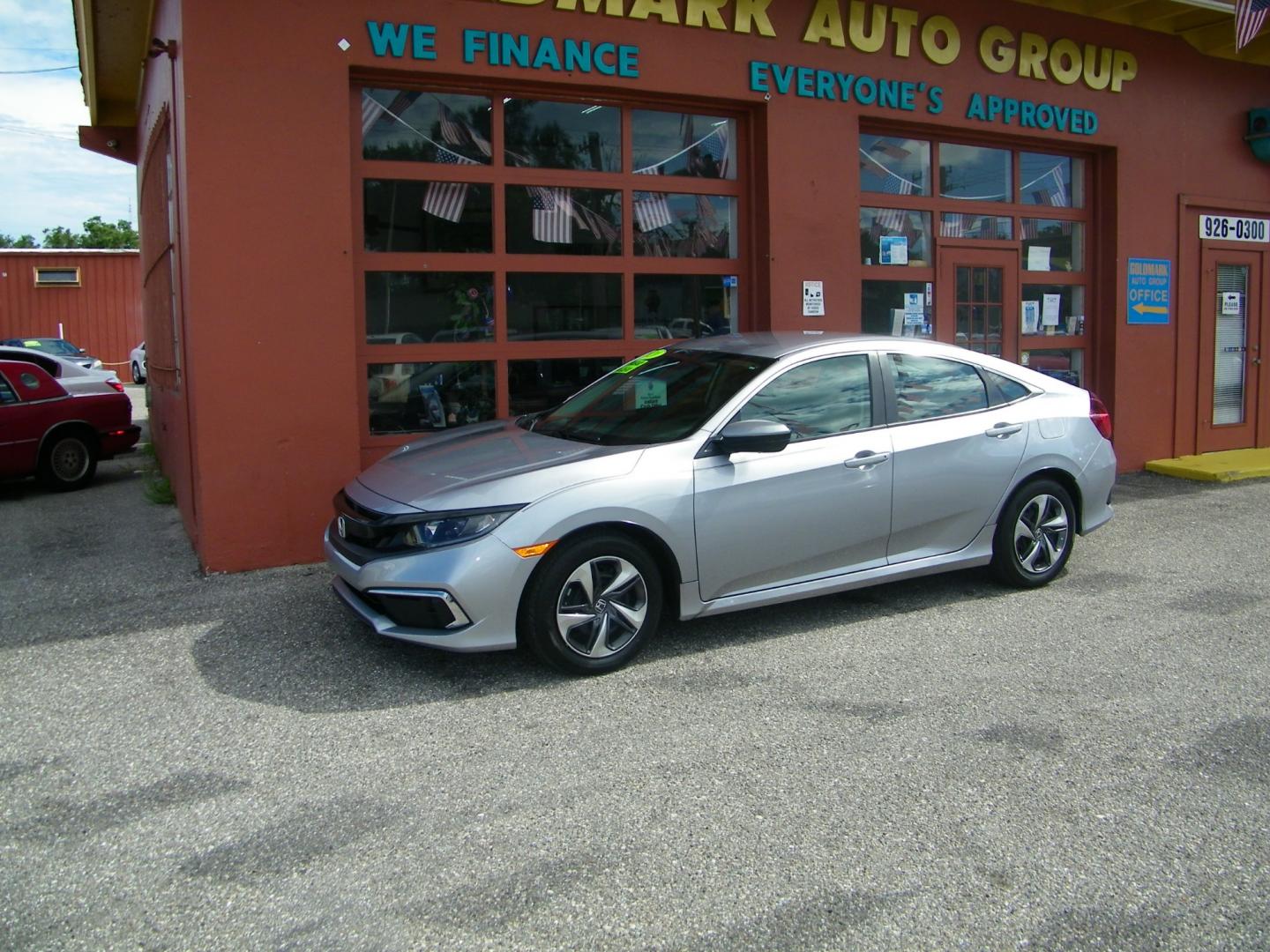 2020 Silver /Grey Honda Civic LX (2HGFC2F67LH) with an 2.0L I4 engine, Automatic transmission, located at 4000 Bee Ridge Road, Sarasota, FL, 34233, (941) 926-0300, 27.298664, -82.489151 - Photo#0