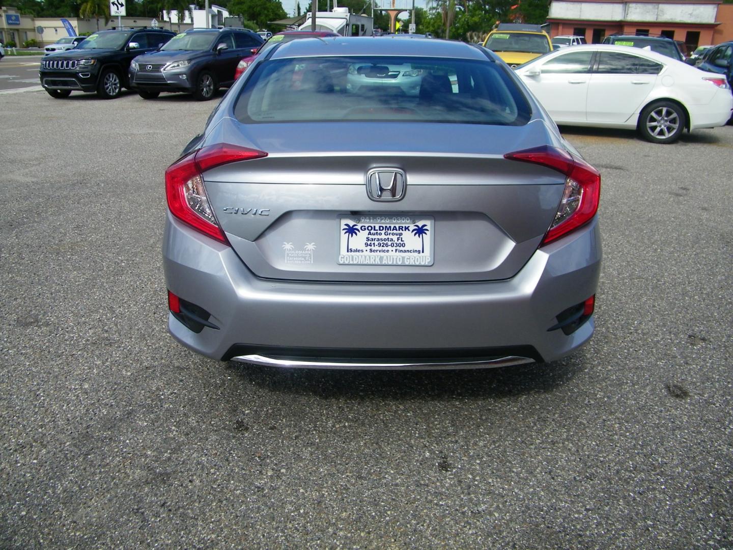 2020 Silver /Grey Honda Civic LX (2HGFC2F67LH) with an 2.0L I4 engine, Automatic transmission, located at 4000 Bee Ridge Road, Sarasota, FL, 34233, (941) 926-0300, 27.298664, -82.489151 - Photo#3