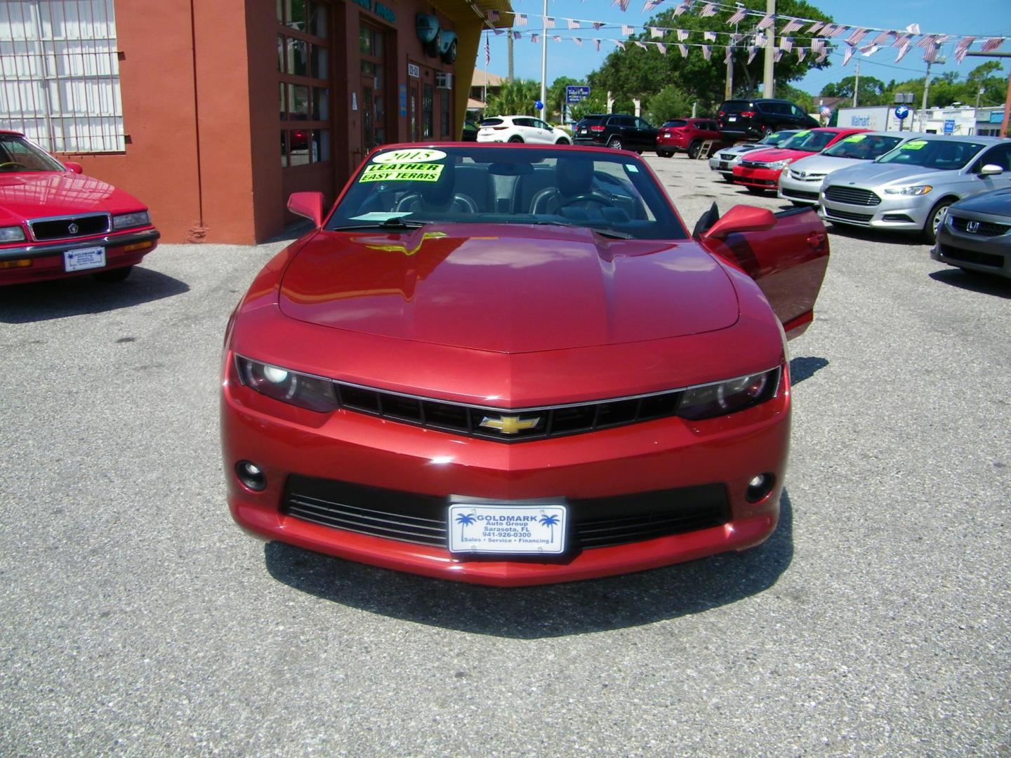 2015 /Black Chevrolet Camaro 2LT Convertible (2G1FF3D38F9) with an 3.6L V6 DOHC 24V FFV engine, 6-Speed Automatic transmission, located at 4000 Bee Ridge Road, Sarasota, FL, 34233, (941) 926-0300, 27.298664, -82.489151 - Photo#1