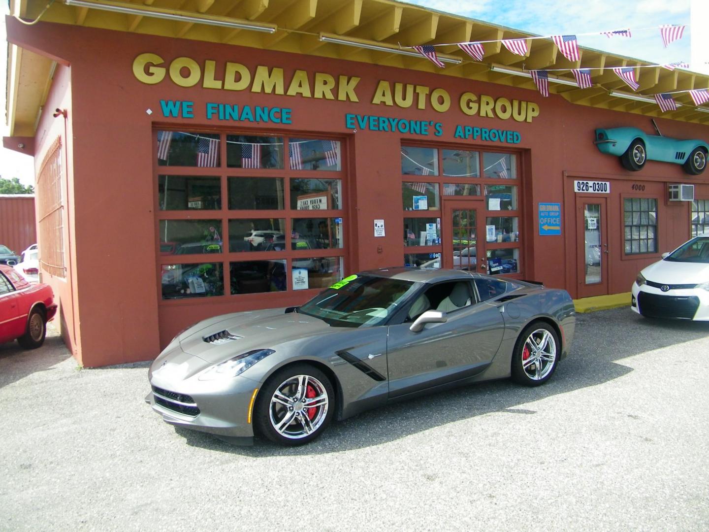 2016 Gray /Black Chevrolet Corvette 3LT Coupe Automatic (1G1YF2D71G5) with an 6.2L V8 engine, 8A transmission, located at 4000 Bee Ridge Road, Sarasota, FL, 34233, (941) 926-0300, 27.298664, -82.489151 - Photo#0