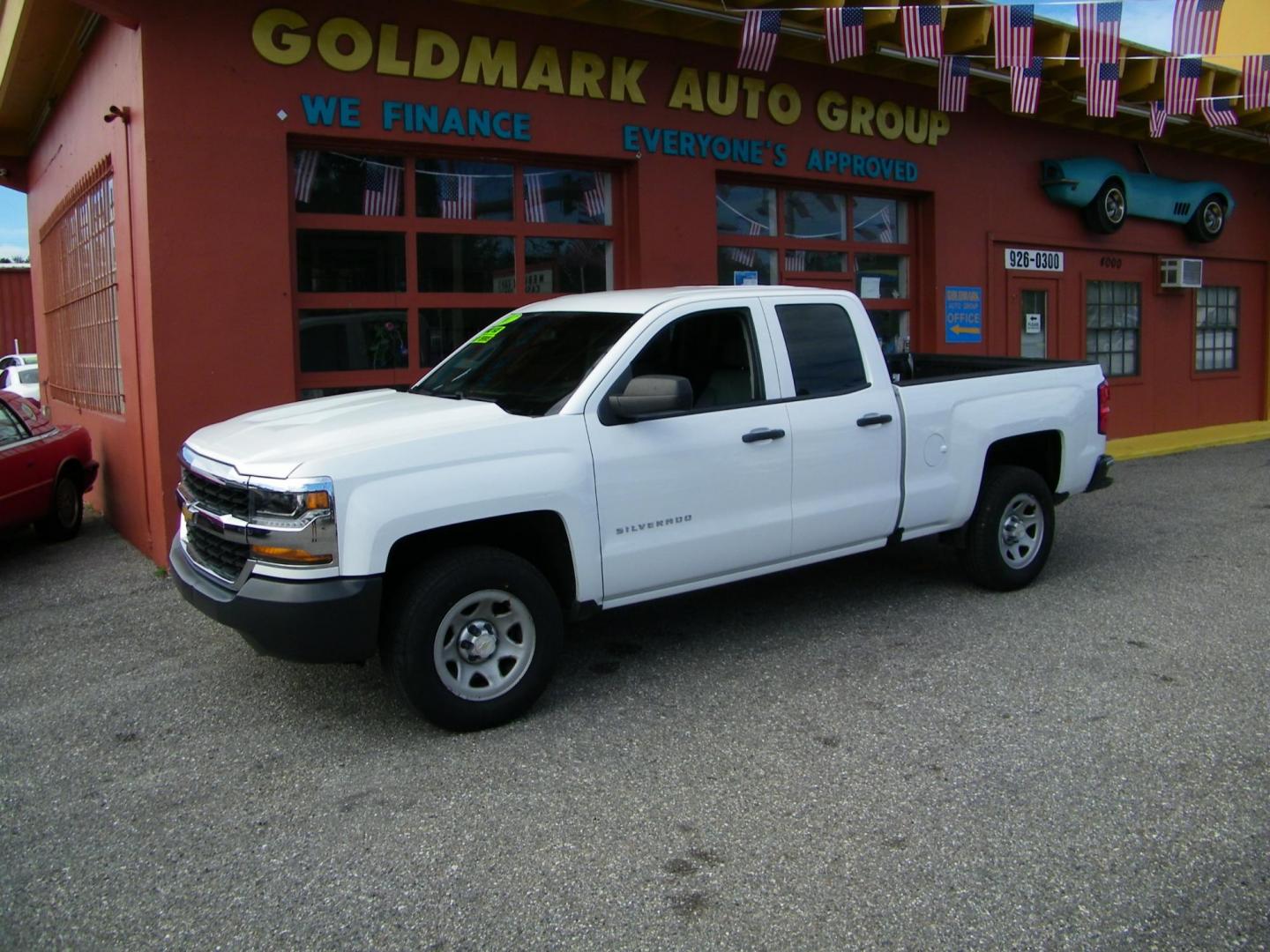 2017 White /Grey Chevrolet Silverado 1500 Work Truck Double Cab 2WD (1GCRCNEH3HZ) with an 4.3L V6 OHV 12V engine, 6A transmission, located at 4000 Bee Ridge Road, Sarasota, FL, 34233, (941) 926-0300, 27.298664, -82.489151 - Photo#0