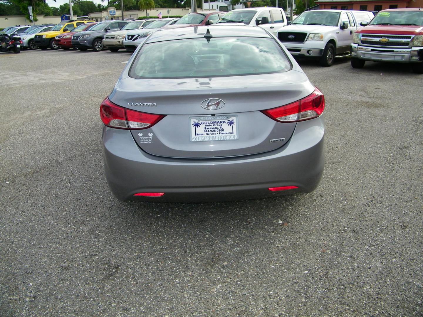 2013 Gray /Gray Hyundai Elantra GLS A/T (KMHDH4AE7DU) with an 1.8L L4 DOHC 16V engine, 6-Speed Automatic transmission, located at 4000 Bee Ridge Road, Sarasota, FL, 34233, (941) 926-0300, 27.298664, -82.489151 - Photo#4