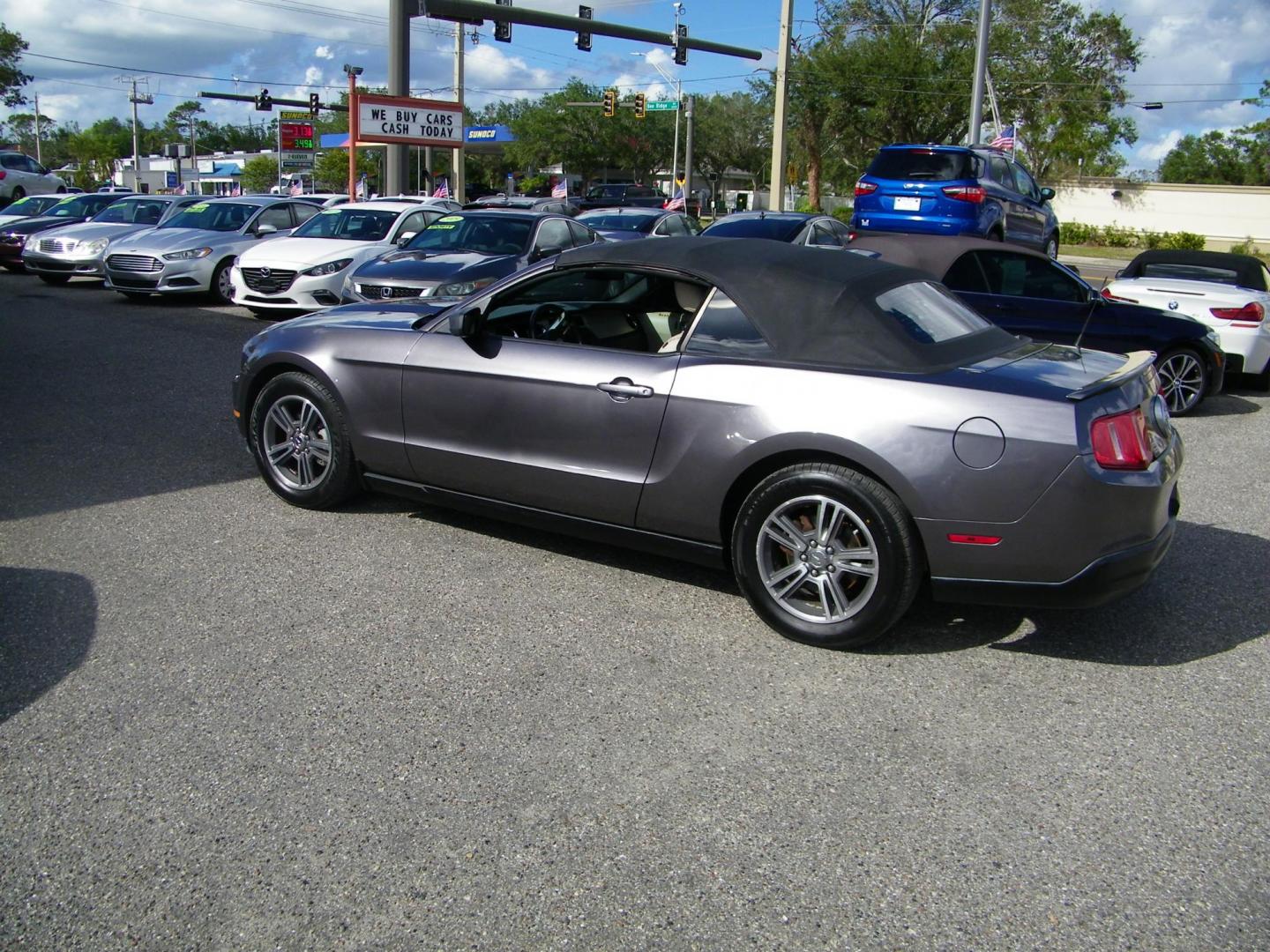 2010 Gray /Grey Ford Mustang V6 Convertible (1ZVBP8EN2A5) with an 4.0L V6 OHC 12V engine, Automatic transmission, located at 4000 Bee Ridge Road, Sarasota, FL, 34233, (941) 926-0300, 27.298664, -82.489151 - Photo#1