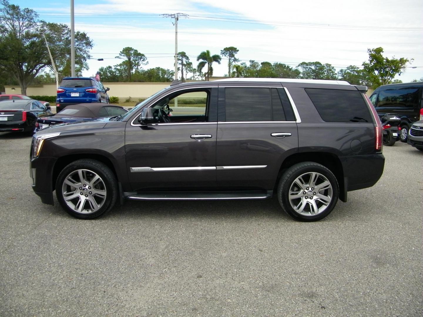 2015 Gray /Beige Cadillac Escalade Luxury 4WD (1GYS4MKJ6FR) with an 6.2L V8 OHV 16V FFV engine, 8-Speed Automatic transmission, located at 4000 Bee Ridge Road, Sarasota, FL, 34233, (941) 926-0300, 27.298664, -82.489151 - Photo#2