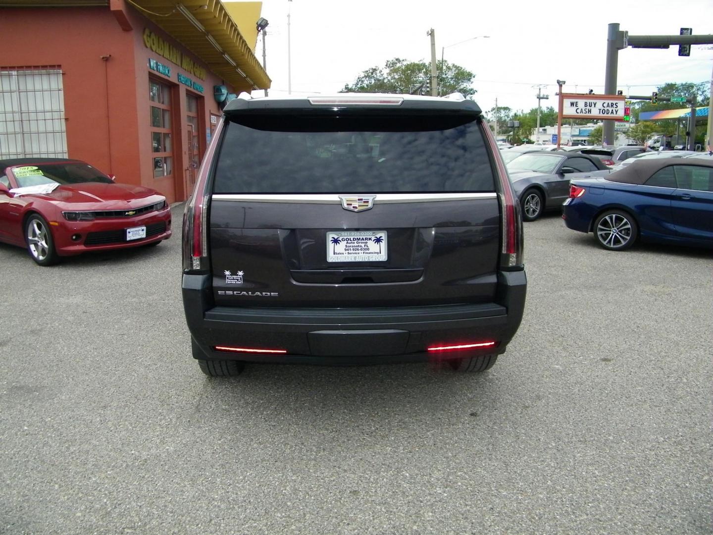 2015 Gray /Beige Cadillac Escalade Luxury 4WD (1GYS4MKJ6FR) with an 6.2L V8 OHV 16V FFV engine, 8-Speed Automatic transmission, located at 4000 Bee Ridge Road, Sarasota, FL, 34233, (941) 926-0300, 27.298664, -82.489151 - Photo#3