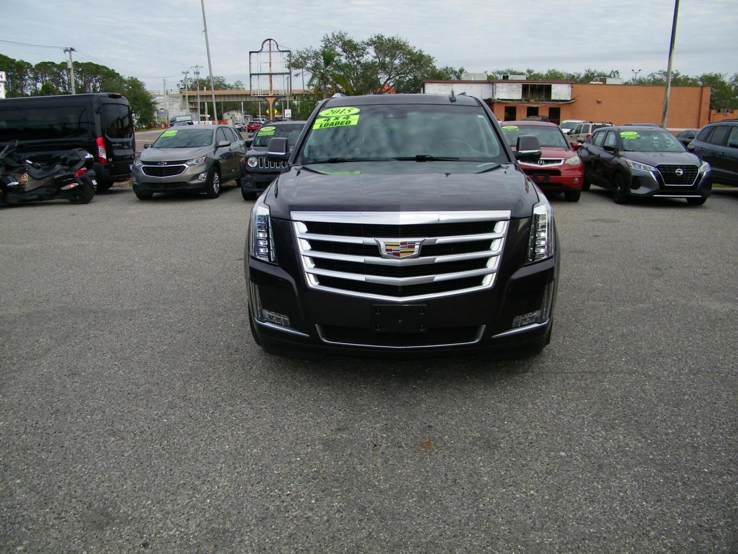 2015 Gray /Beige Cadillac Escalade Luxury 4WD (1GYS4MKJ6FR) with an 6.2L V8 OHV 16V FFV engine, 8-Speed Automatic transmission, located at 4000 Bee Ridge Road, Sarasota, FL, 34233, (941) 926-0300, 27.298664, -82.489151 - Photo#4